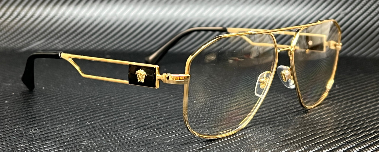 VERSACE VE1287 1002 Shiny Gold Men's 57 mm Eyeglasses