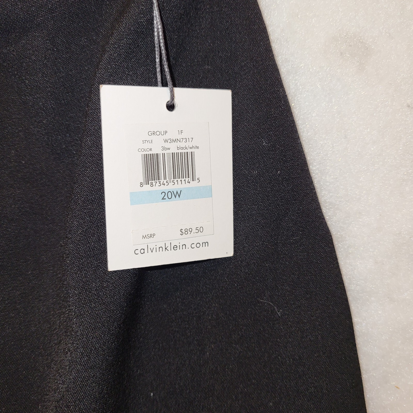 Women's Dress Skirt Black Size 20W Calvin Klein Lined Lightweight NWT