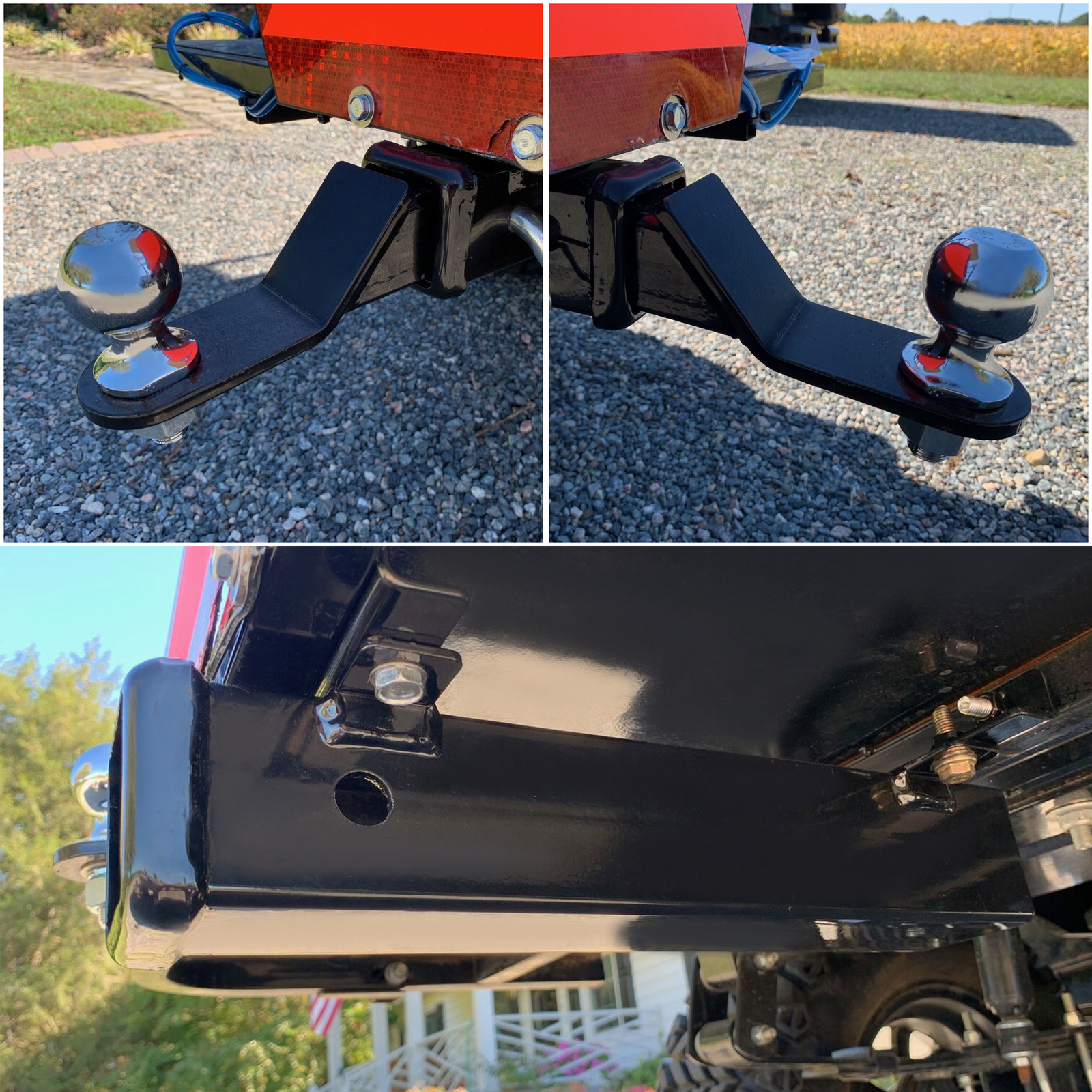 Golf Cart Trailer Hitch 2" Receiver Backseat Footrest For Club Car EZGO Yamaha