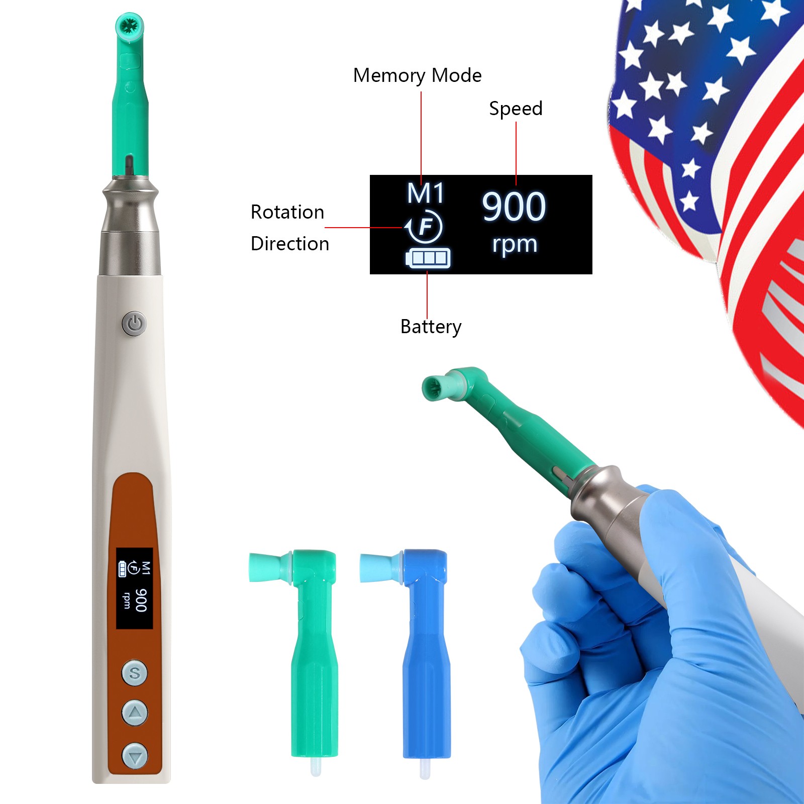 Dental Wireless Hygiene Prophy Handpiece /4:1 Polishing Prophy Motor Handpiece