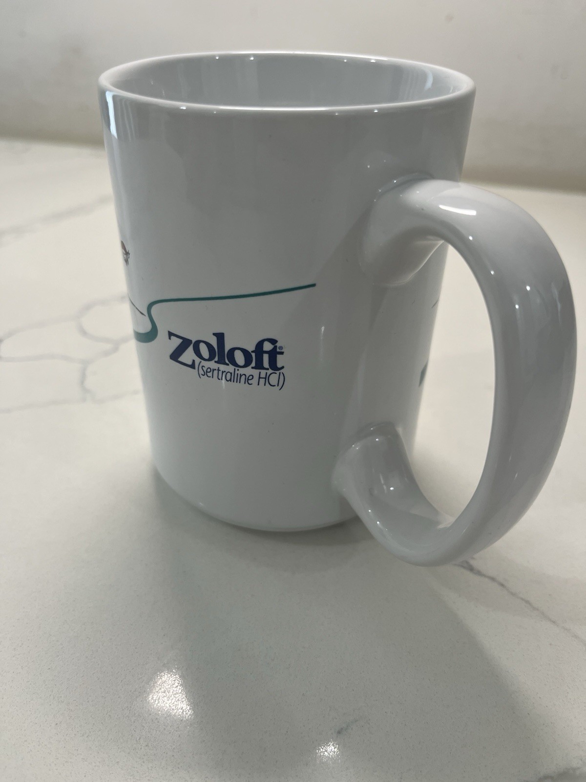 Vintage Y2K Pfizer Zoloft Mug Featuring Blob Pharma Advertising