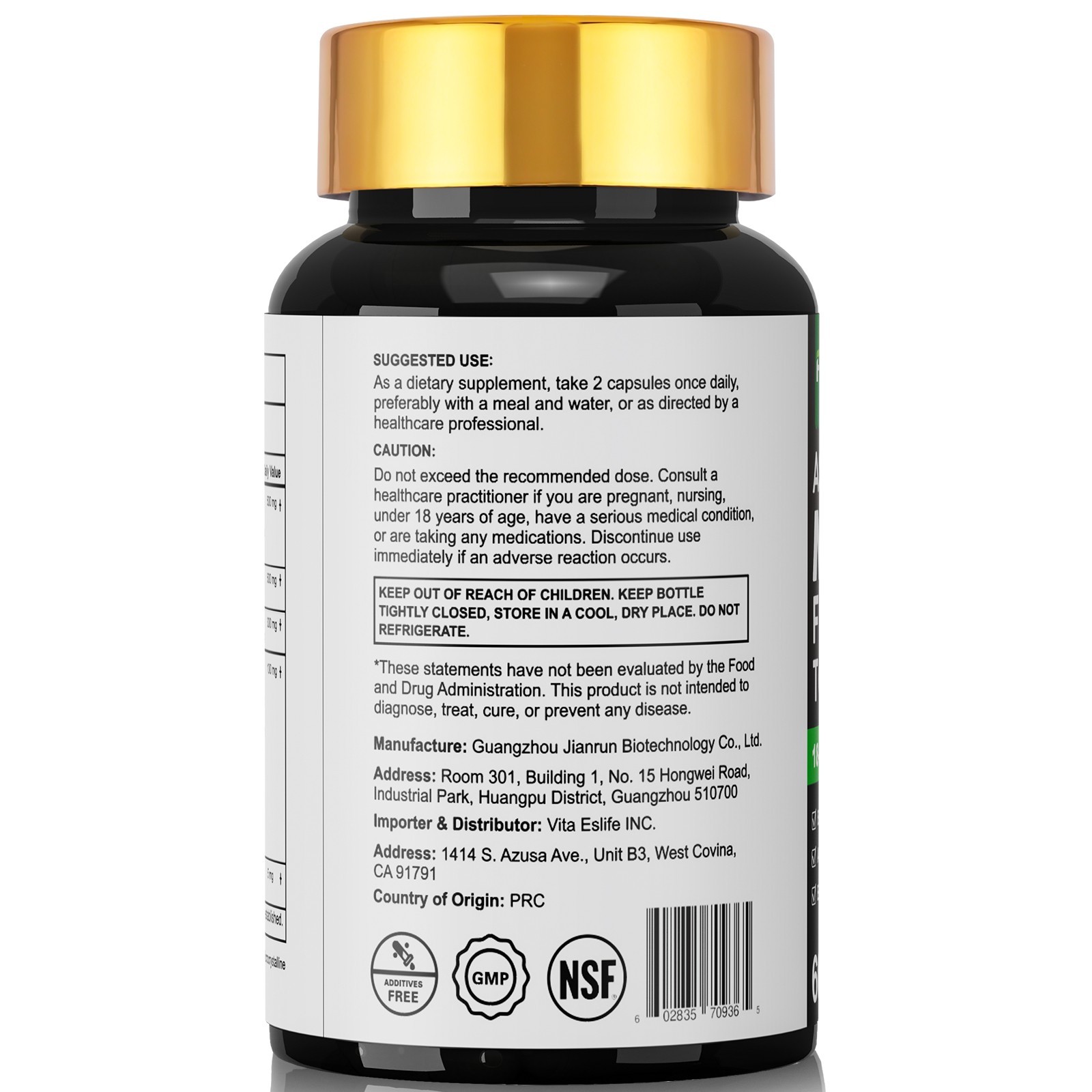 Maca Root, Ashwagandha, Panax Ginseng Fenugreek Extract Male Enhancing 60 Caps