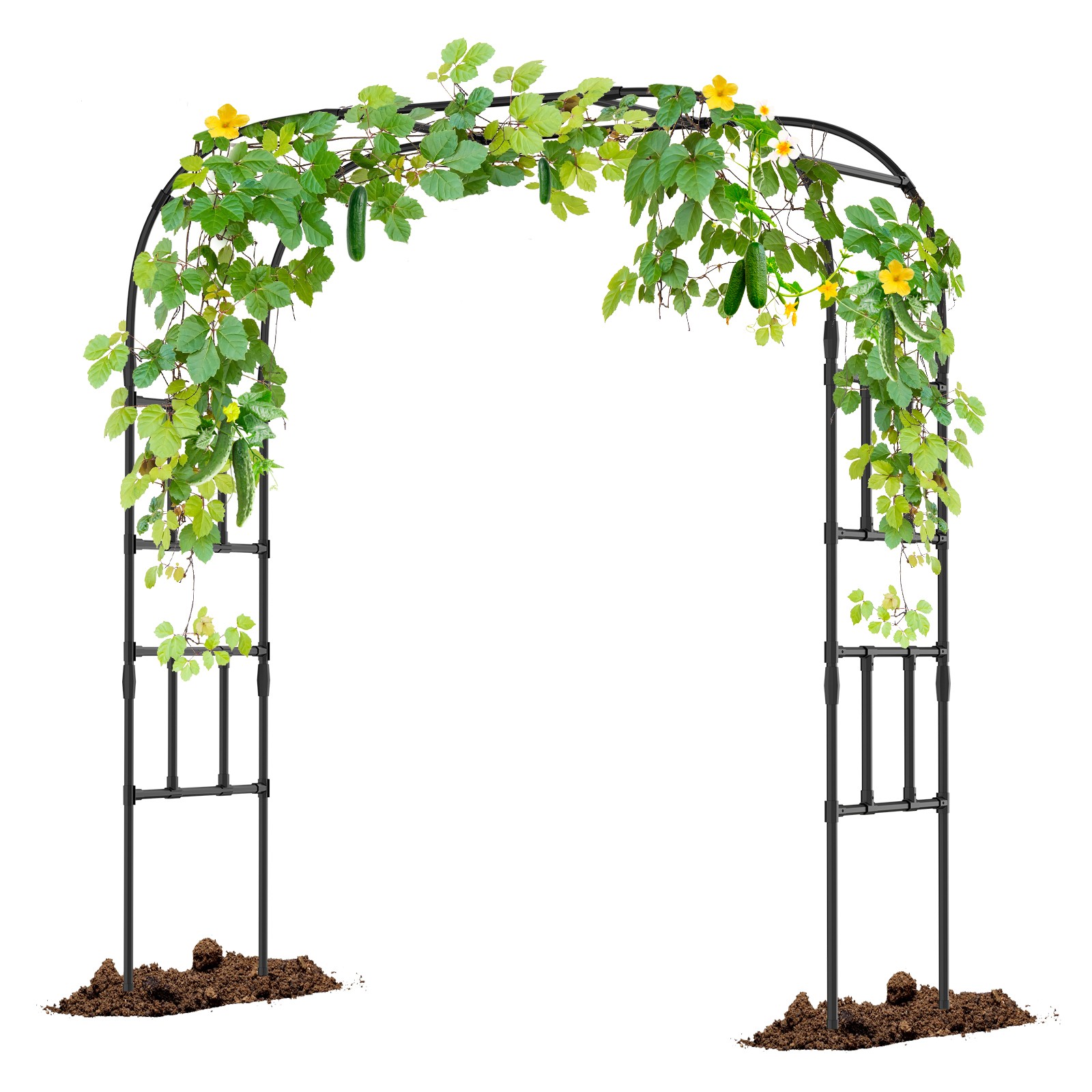 Docred Climbing Plant Trellis - Metal Garden Arch & Arbor Structure for Outdoor.
