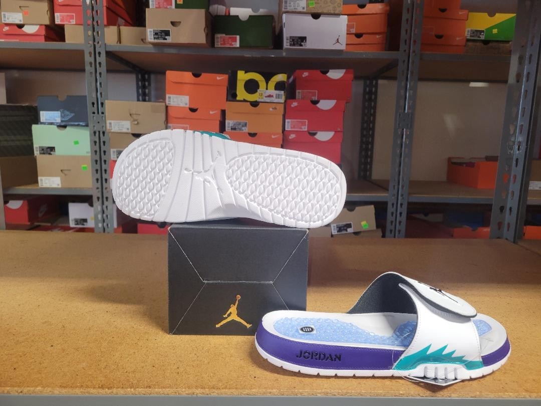 Nike Jordan Hydro 5 Retro Men Slide White Grape Ice 555501-103 Multiple Sizes