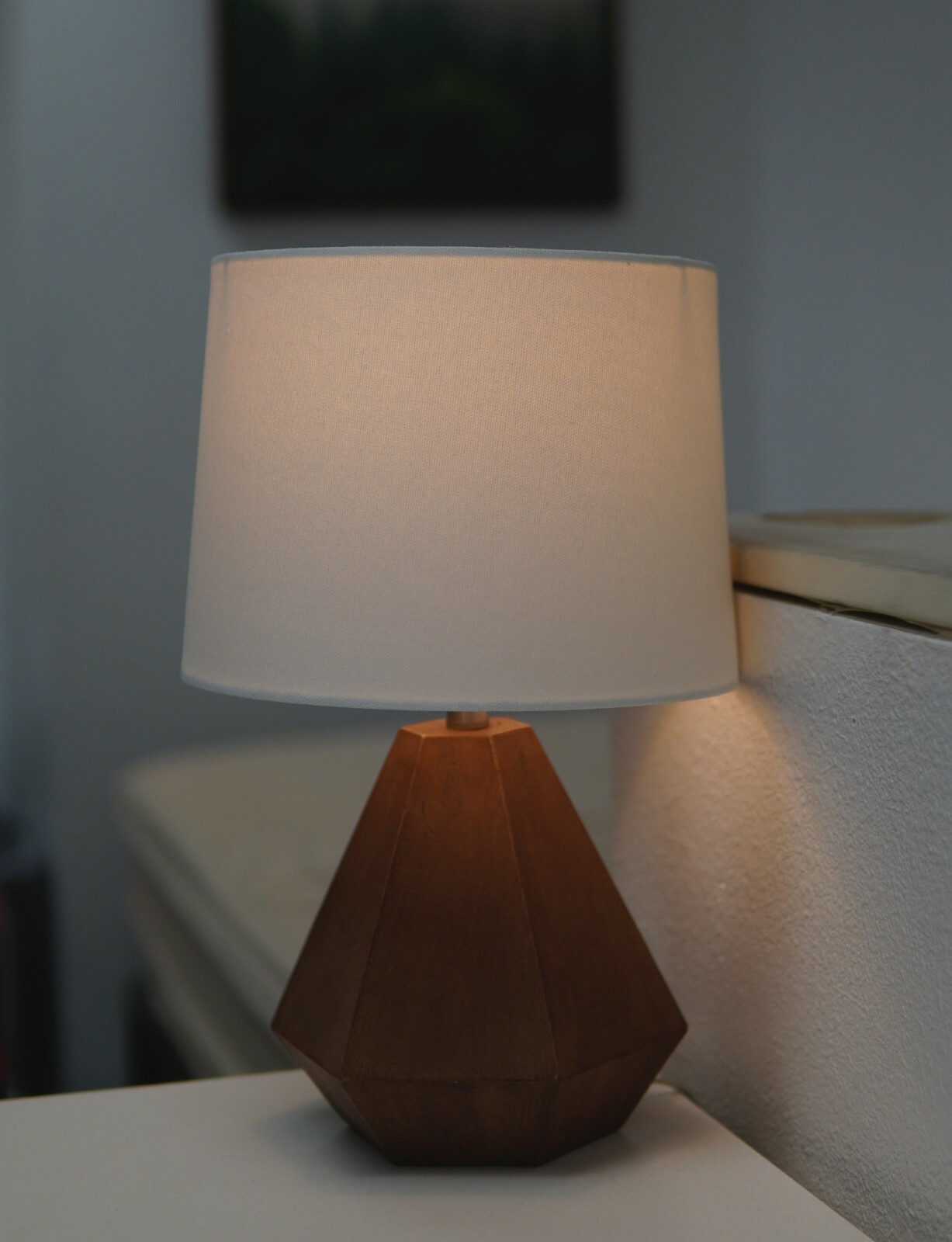 Uno Fitter Off White Fabric Lampshade 9"x10"x7.5" for Small Lamp