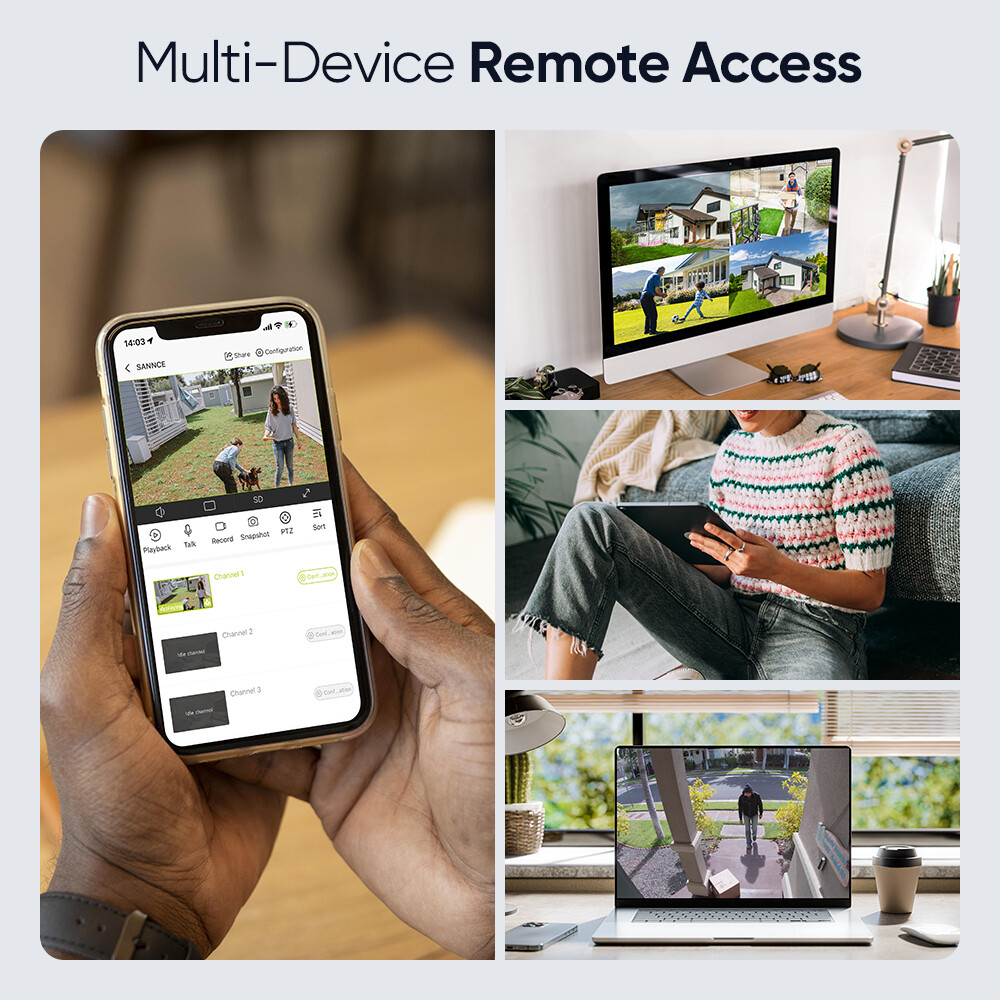 SANNCE 8CH 6MP NVR 3MP Home POE IP Security Camera System Audio Recording CCTV