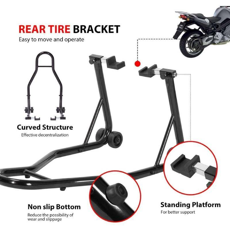 Motorcycle Bike Stand Front Rear Wheels Lift Forklift Spoolift Paddock Swingarm