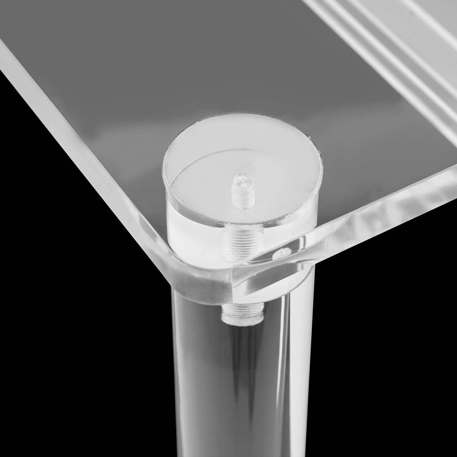 Acrylic Makeup Vanity Desk - Clear Vanity Table w/ Drawer - Small Makeup Table