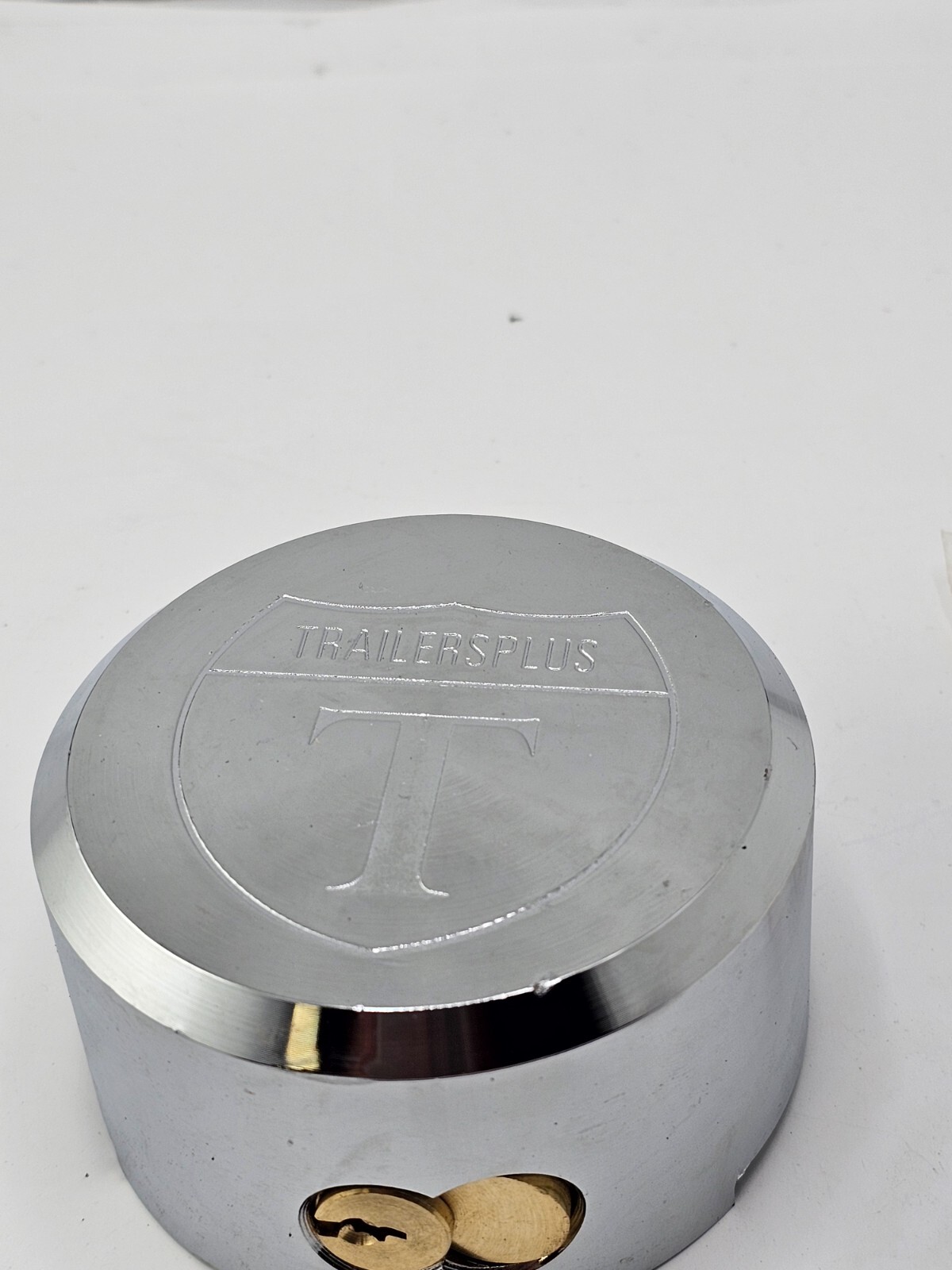 Trailers Plus Round Hidden Shackle Padlock with for Key Trailers and Gates