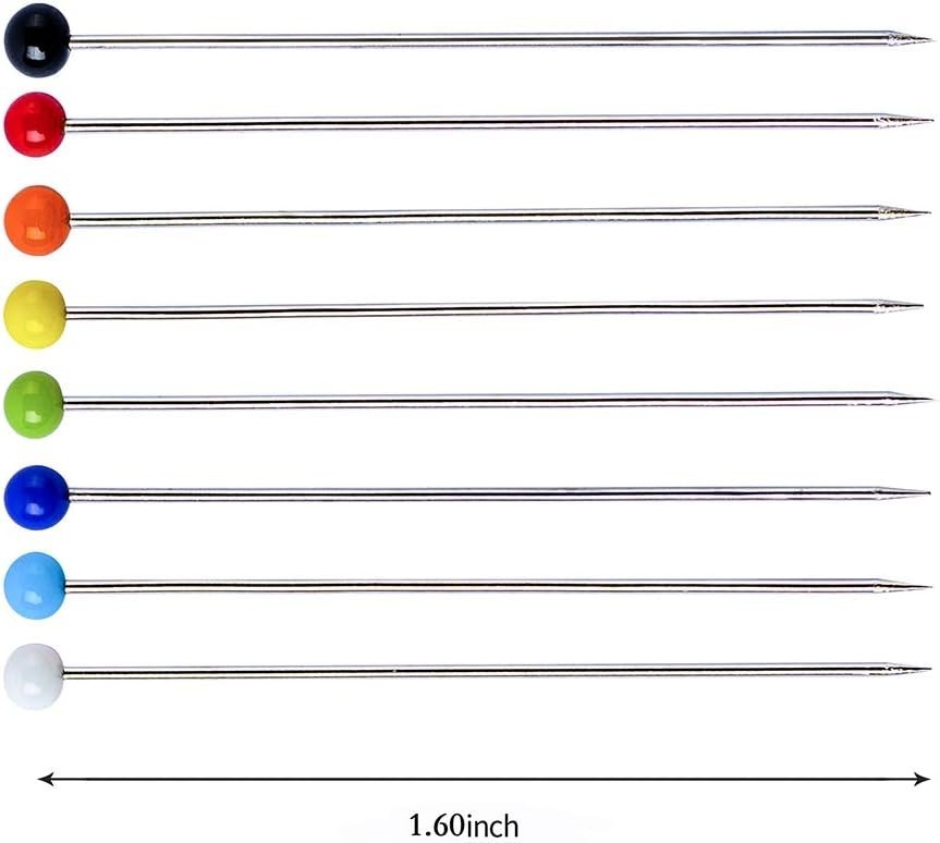 Sewing Pins 600 or 800 Pcs Straight Quilting Pins 1.6 In Glass Ball Head Pins