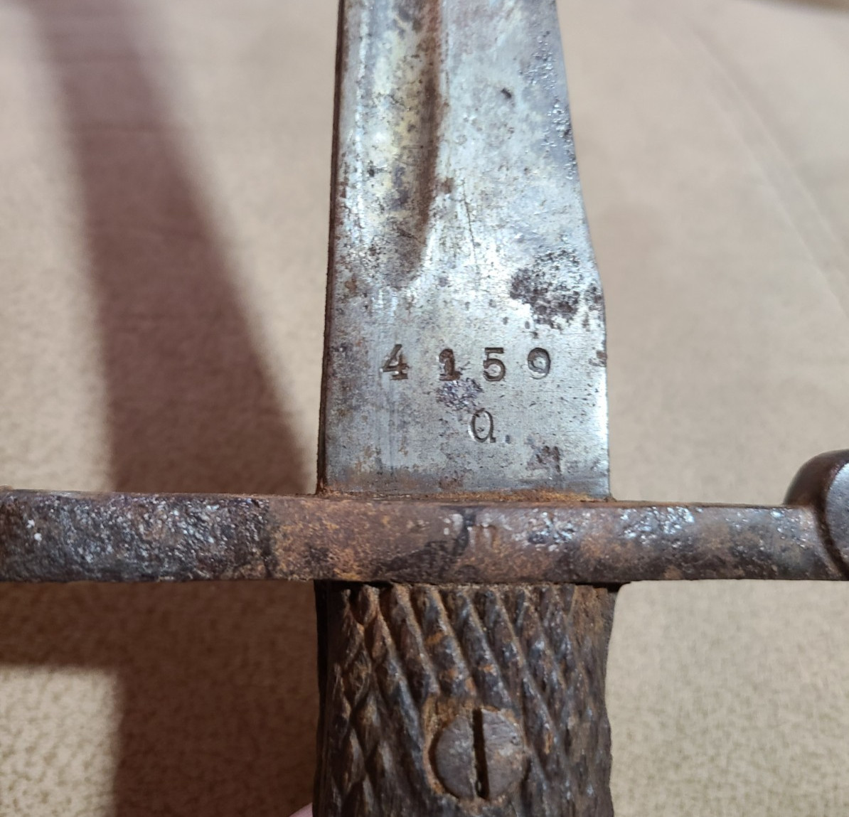 Toledo Spain WW1 WW2 Bolo Bayonet Complete But Rough For Restoration