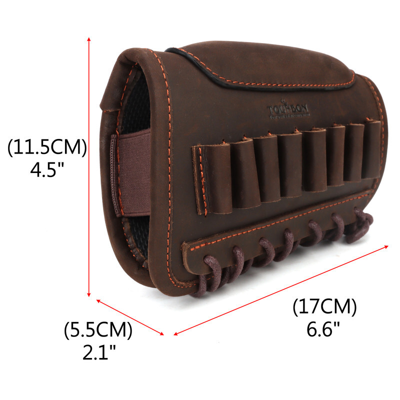 TOURBON Hunting Cheek Rest Riser Rifle Cartridges Ammo Holster Buttstock Sleeve