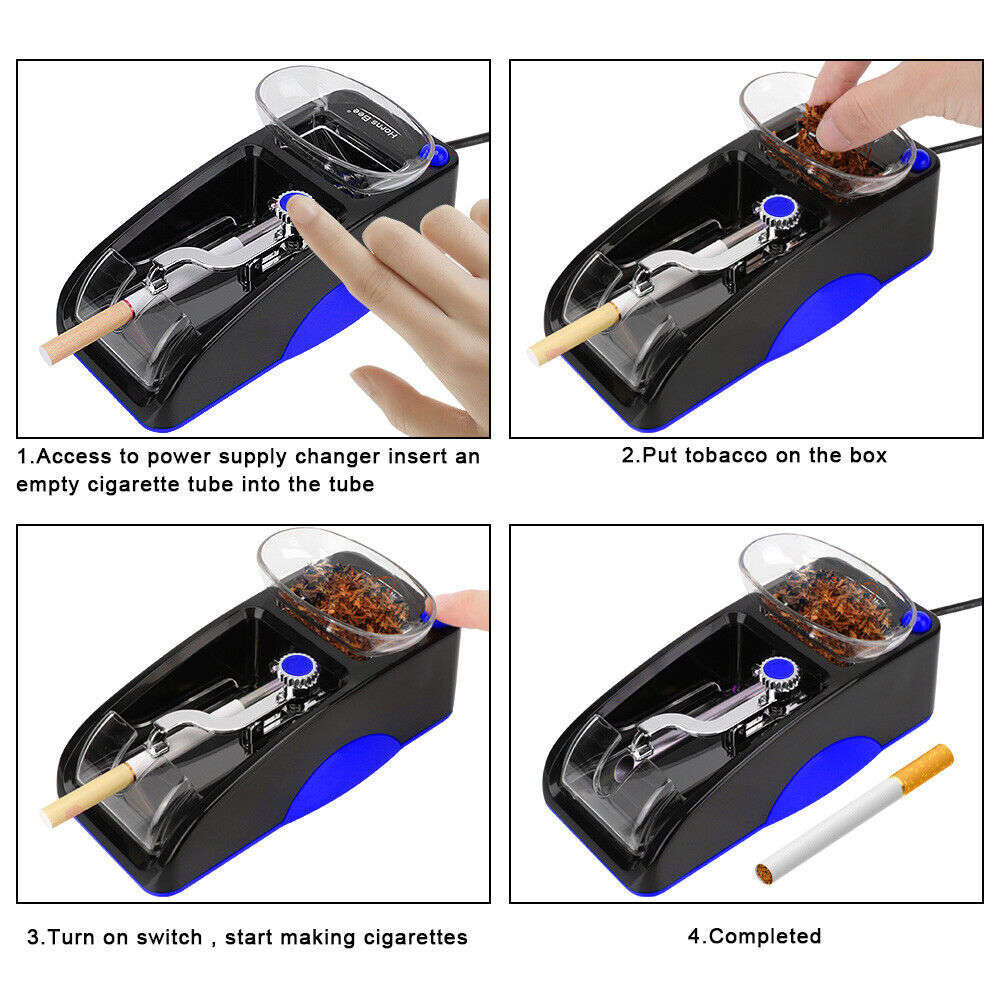 Cigarette Rolling Machine, Automatic Roller, Electric Mini Tobacco Injector NEW