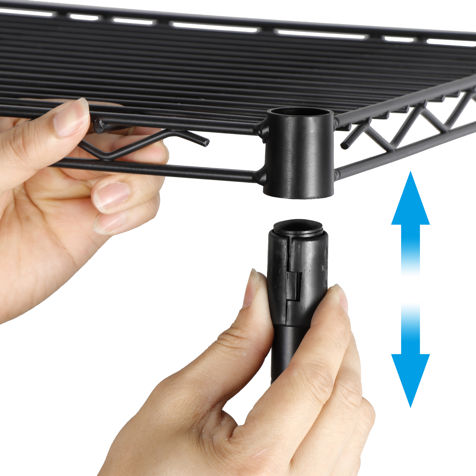 4-Tier Metal Wire Shelf Rack Storage Shelving Unit Organizer for Kitchen Black