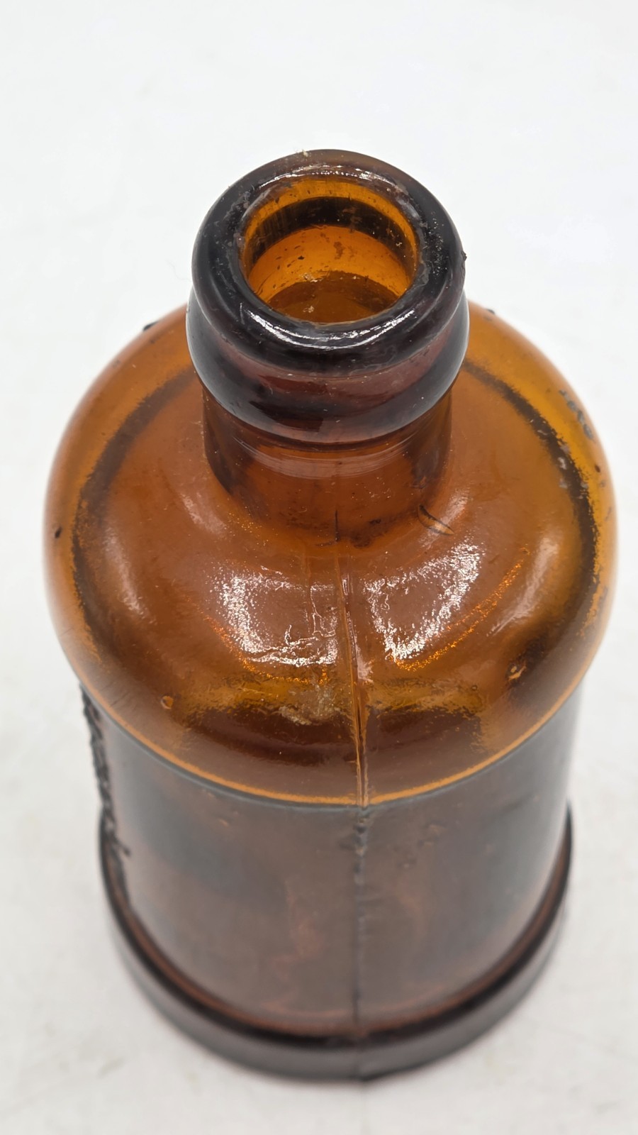 5.75" Sanford's Inks And Library Paste C. 1890 Antique Ink Bottle Applied Lip