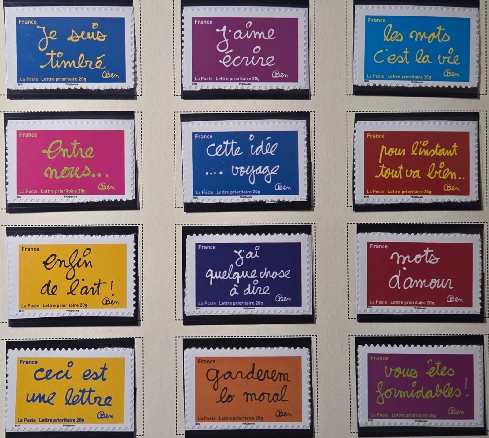 7390 - FRANCE - SCOTT# 4099-4110 - SELF-ADHESIVE - MNH - PRICED BELOW FACE VALUE