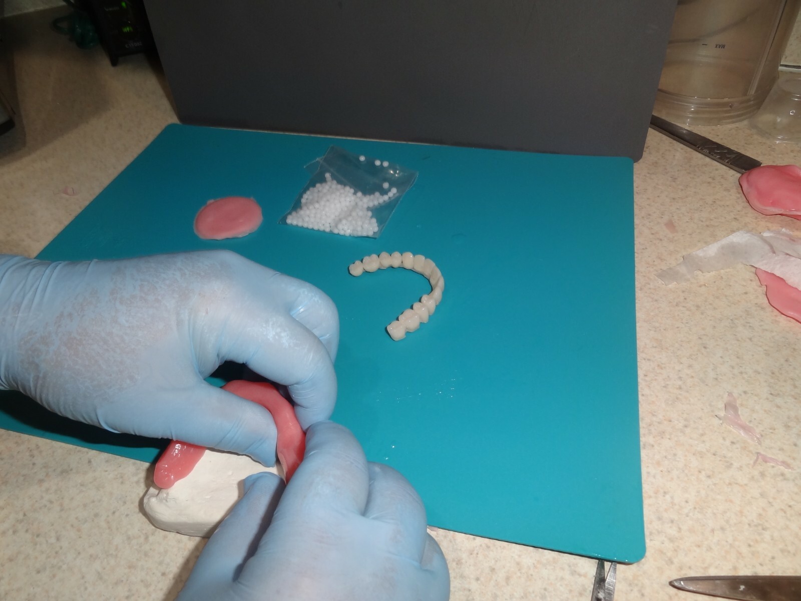 DIY Denture Kit full upper/ full lower False Dentures teeth Home Made Dentures