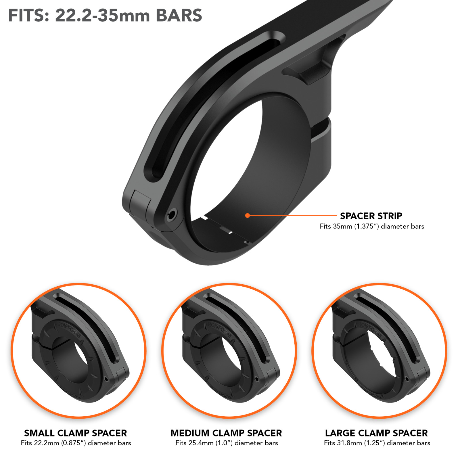 Rokform Over The Top Bike Phone Mount - Highly Durable Outdoor Biking Trailing