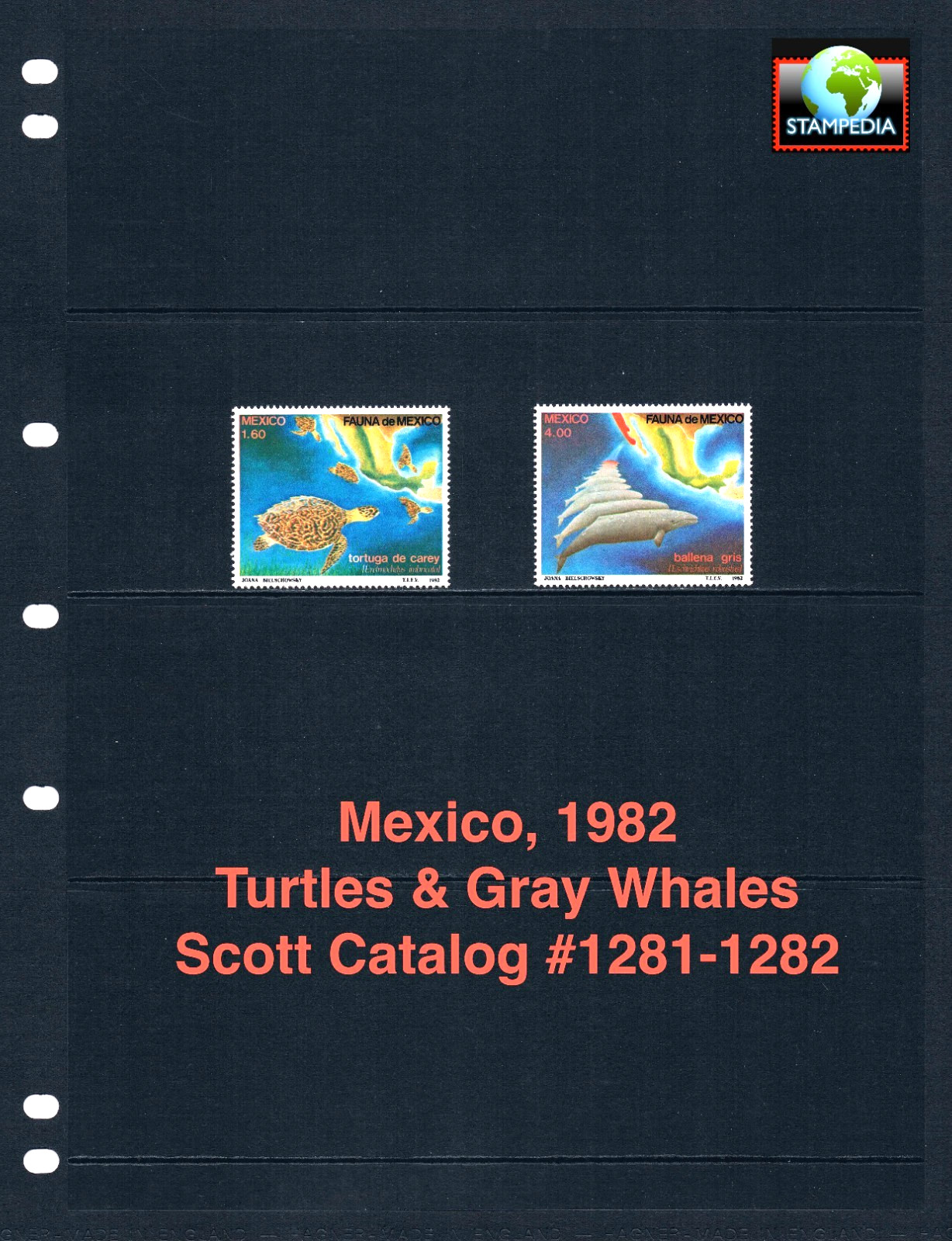 $3.50 Scott Value - 1982 MEXICO Whales Turtles Pacific Ocean CV MNH NH UMM