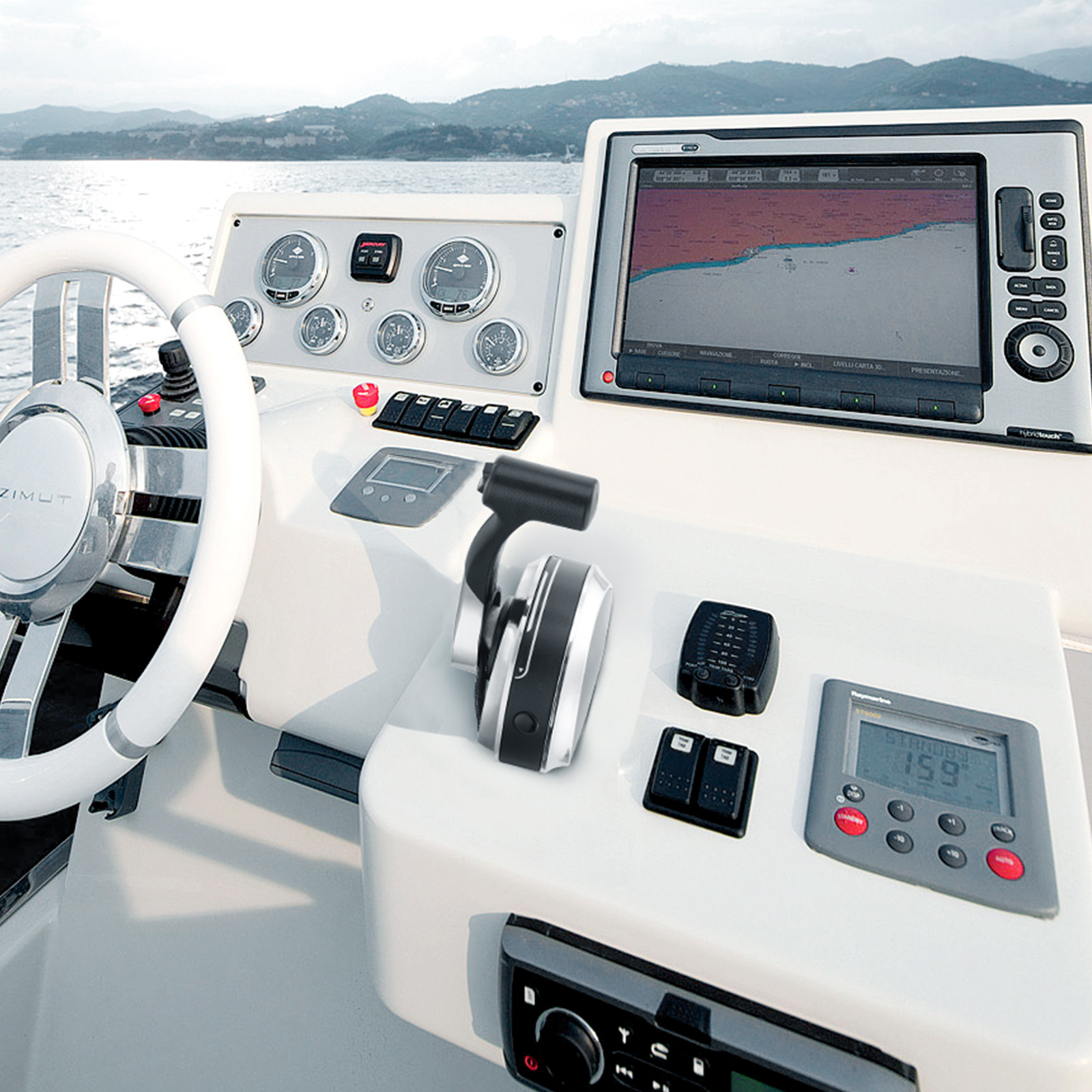 Outboard Throttle Remote Control Box 8M0059686 Top Mount for Mercury PT 2-Stroke