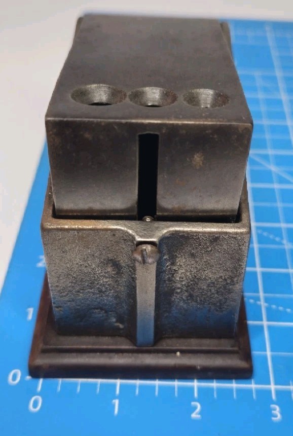 Antique Tabletop Cigar Cutter Three Hole Sizes Man Cave Home Bar Works Great