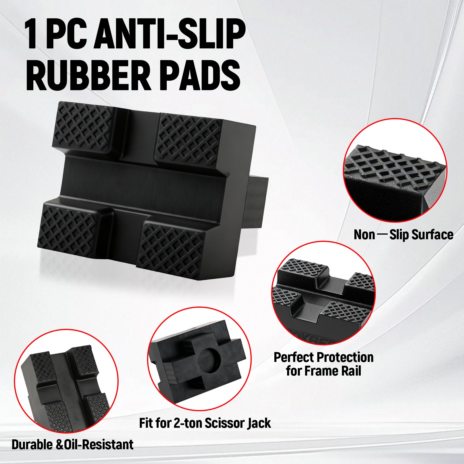 Rubber Pinch Weld Jack Pad Saddle for Scissor Lift Prevents Car Jack Kit Tool US