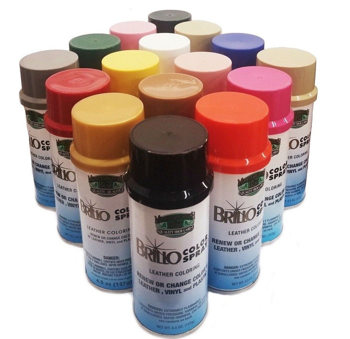 Brillo Color Spray Leather Plastic Vinyl Paint Dye 4.5 oz BY: Moneysworth&Best