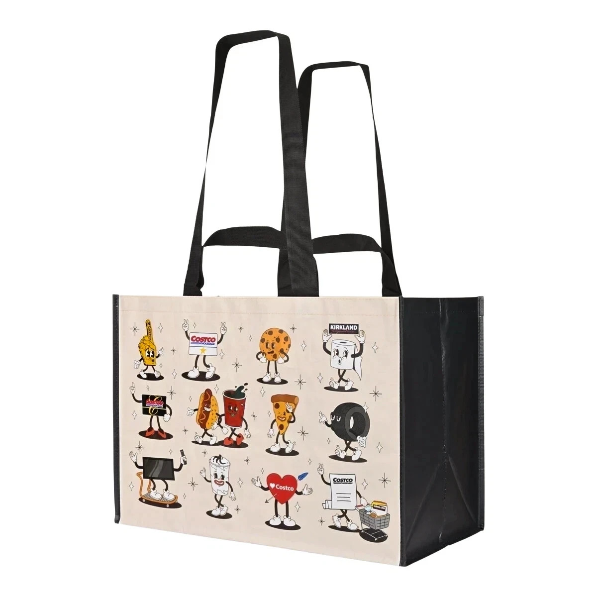 Costco Cartoon Highlights Reusable Shopping Tote SINGLE BAG FREE SHIPPING