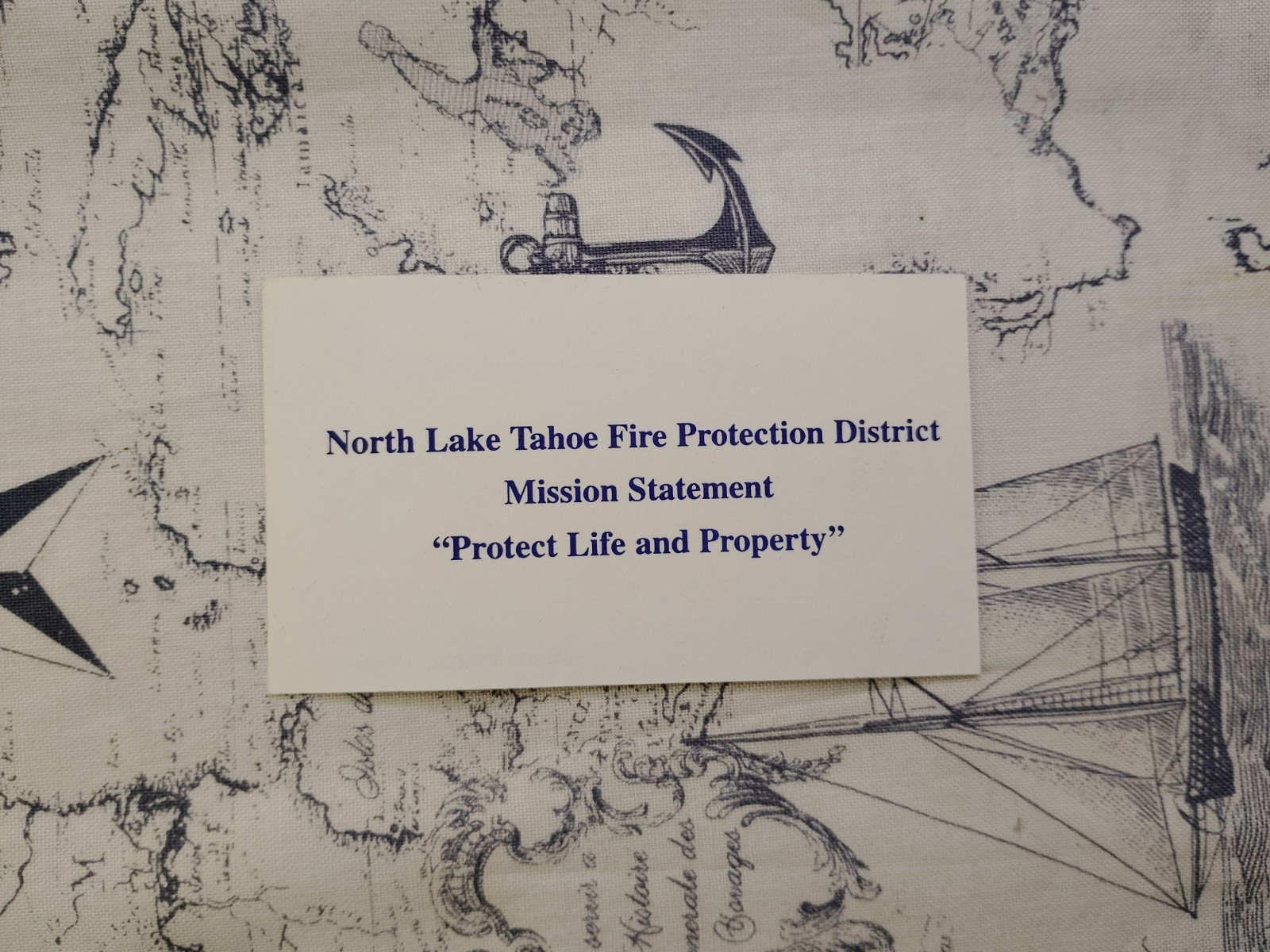1980s North Lake Tahoe Fire Protection District Business Card NV Firefighter