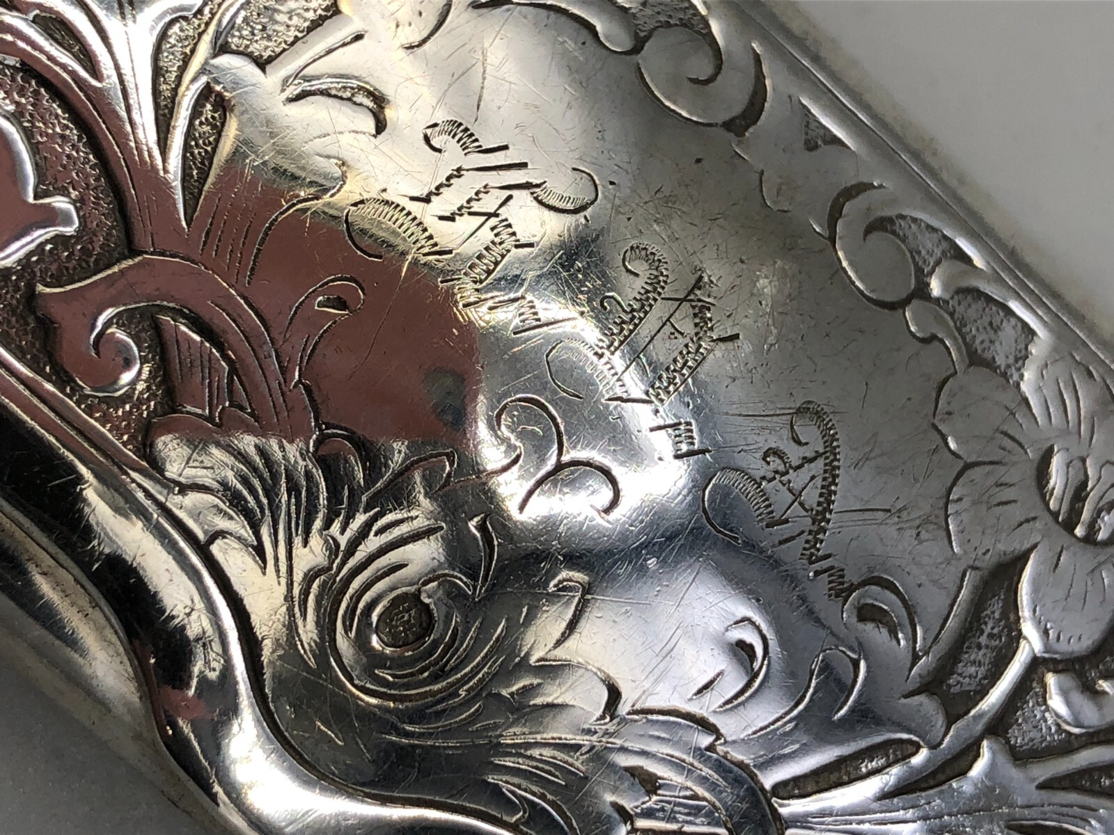 Antique Sterling Silver Eyeglass Case with liner, 4 3/8" x 1.75"