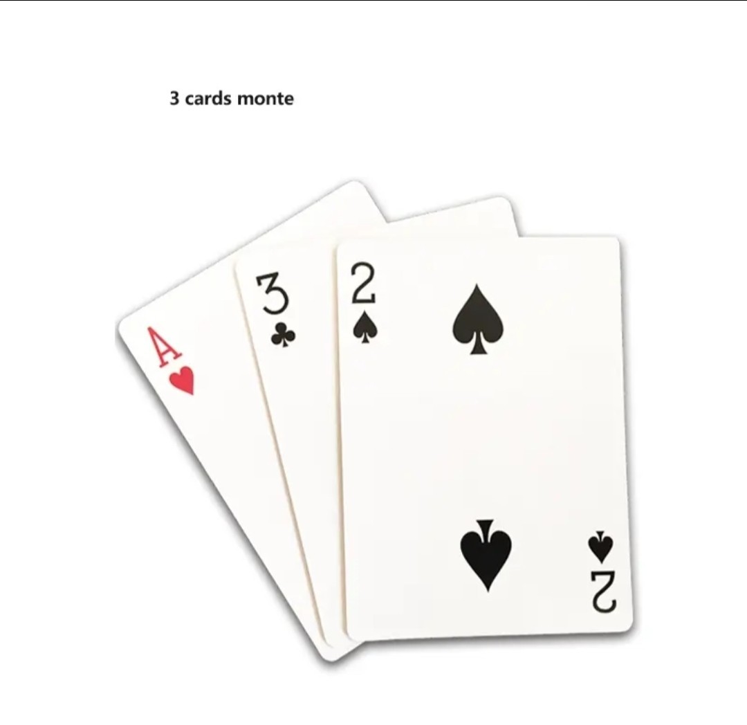 Magic Trick Three Card Monte Impossible Follow Gimmick Cards T17