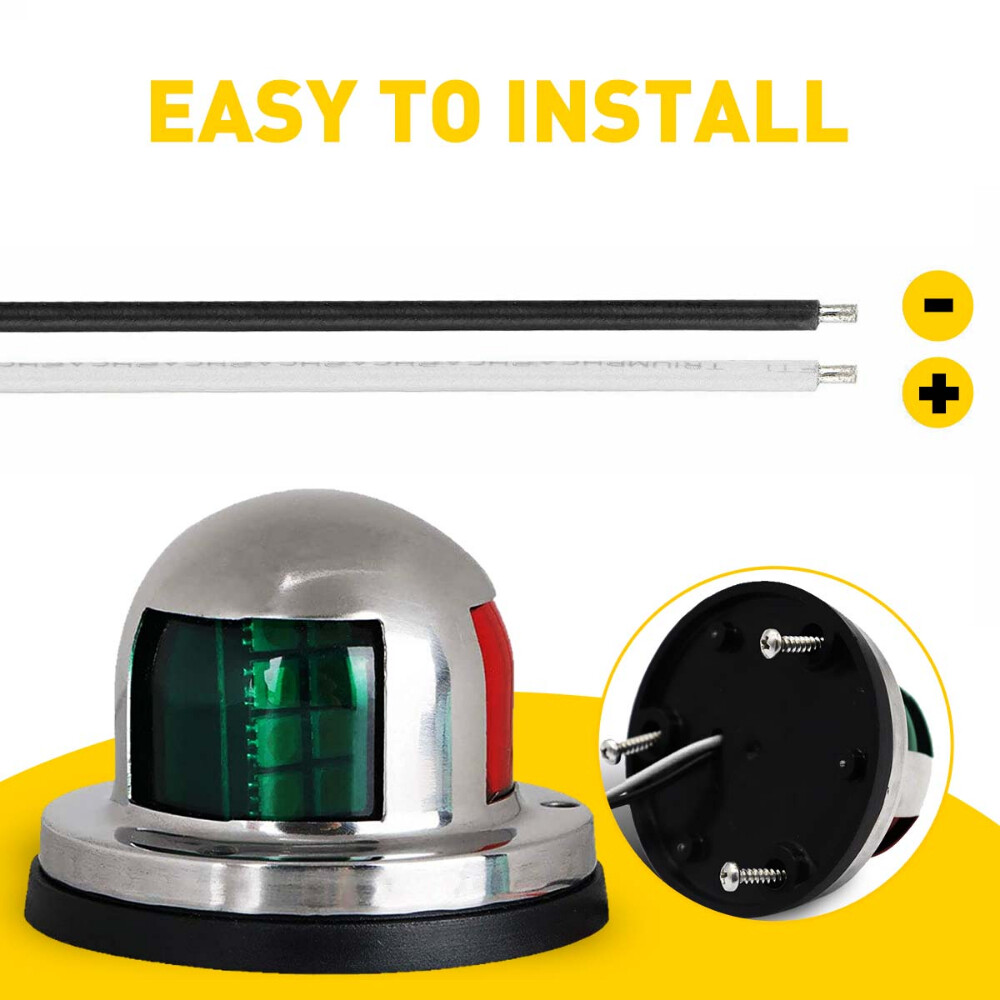 Boat Navigation Lights Red and Green LED Marine Navigation Light Boat Bow Light