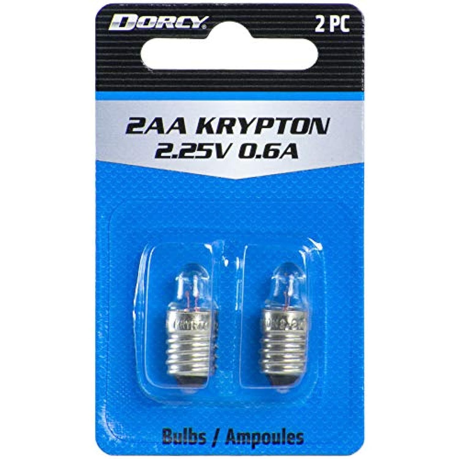 Dorcy 2AA-2.25-Volt, 0.6A Krypton Replacement Bulb, 2-Pack (41-1664)