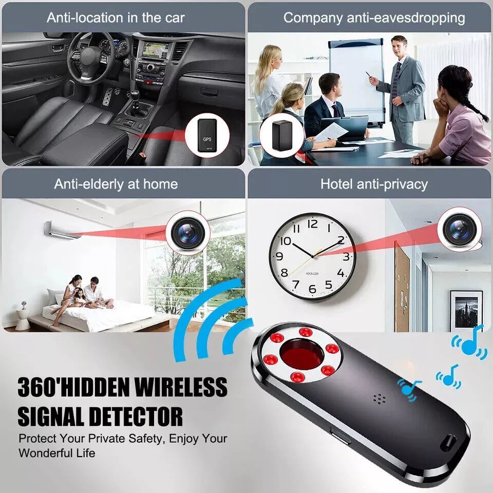 Mini Camera Detector GPS Tracker Finder Scanner Anti-Tracked Bug Prevent Monitor