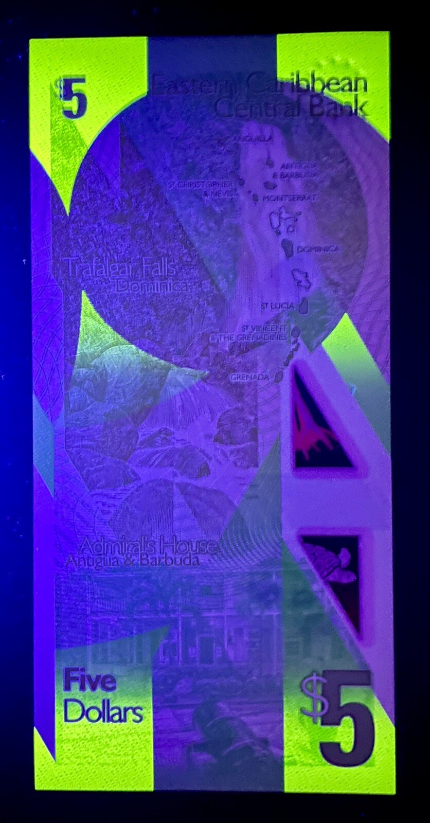 East Caribbean 3 Pcs SET 5, 10, 20 Dollars, 2019 P-New QE II Polymer UNC