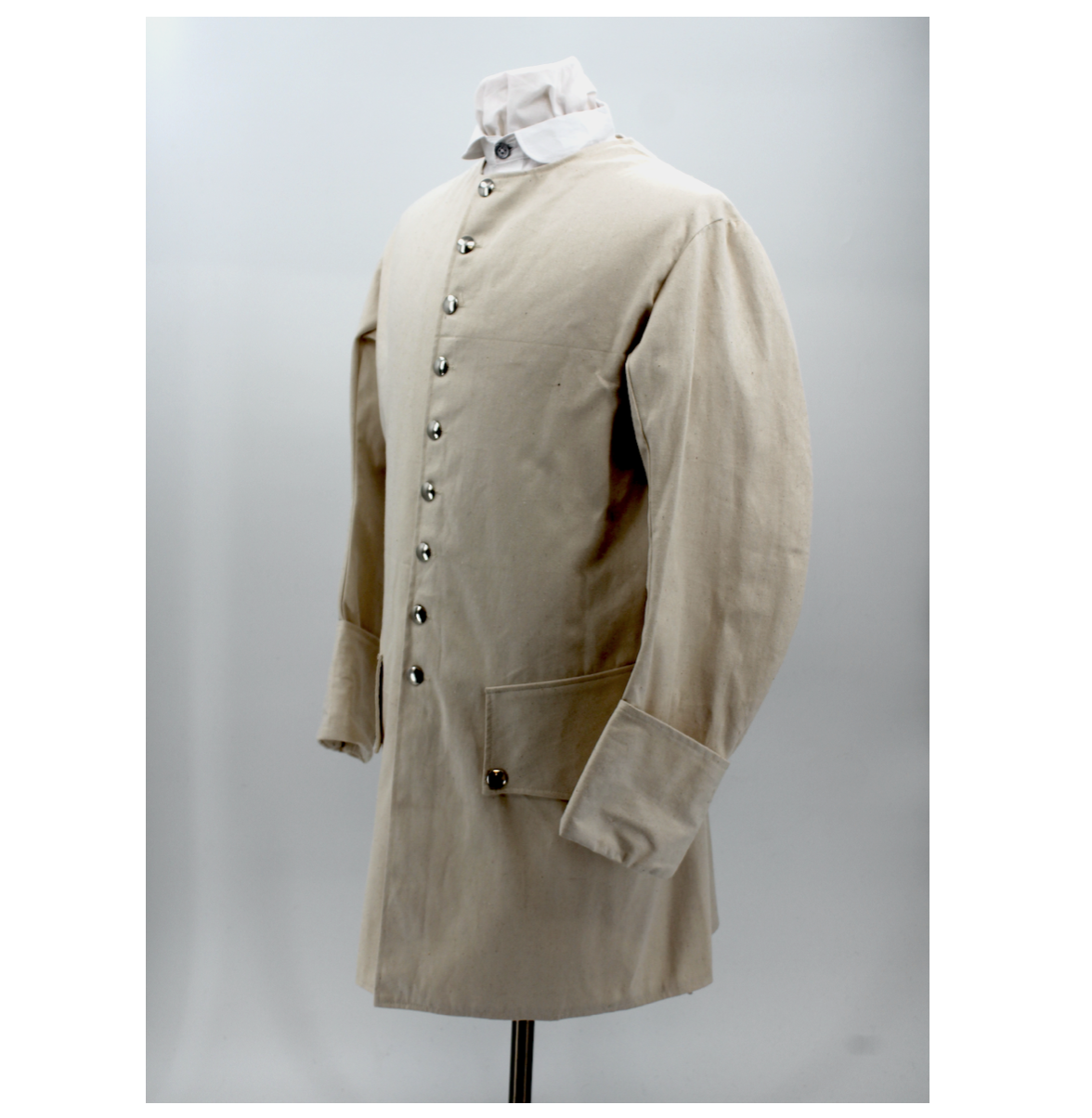 Colonial Period Osnaburg Sleeved Waistcoat - F&I, Revolutionary War - Size 42