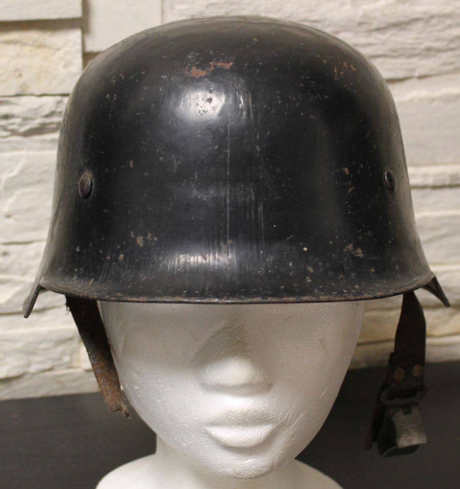 WW2 GERMAN STAHLHELM HELMET FSP M34 FIREFIGHTERS FIRE PROTECTION POLICE (a)