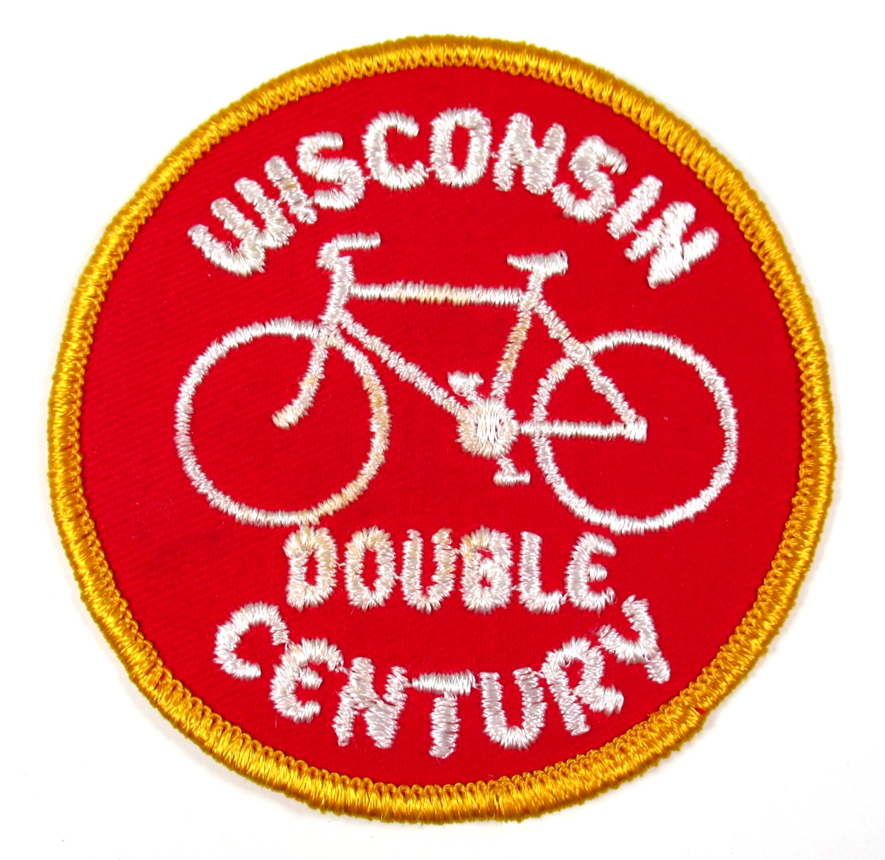Wisconsin Double Century Bicycling Patch Vintage Cycling Sew On