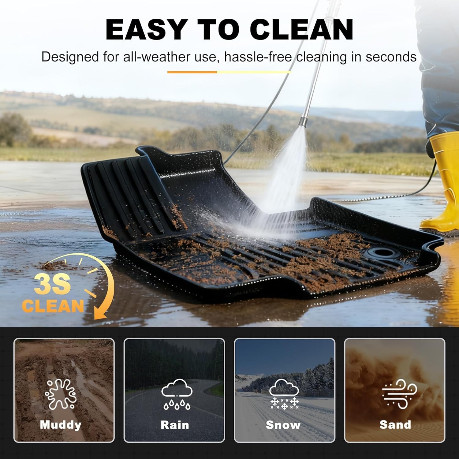 Floor Mat Cargo Mat for 2020-2024 2025 Toyota Highlander 7 Seat Car Mat Acces...