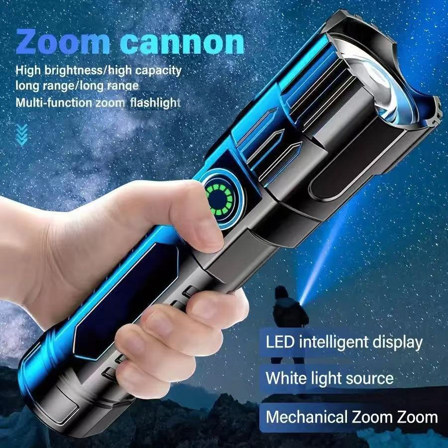 Mini Rechargeable LED Flashlight Tactical Police Super Bright Torch Zoomable Lot