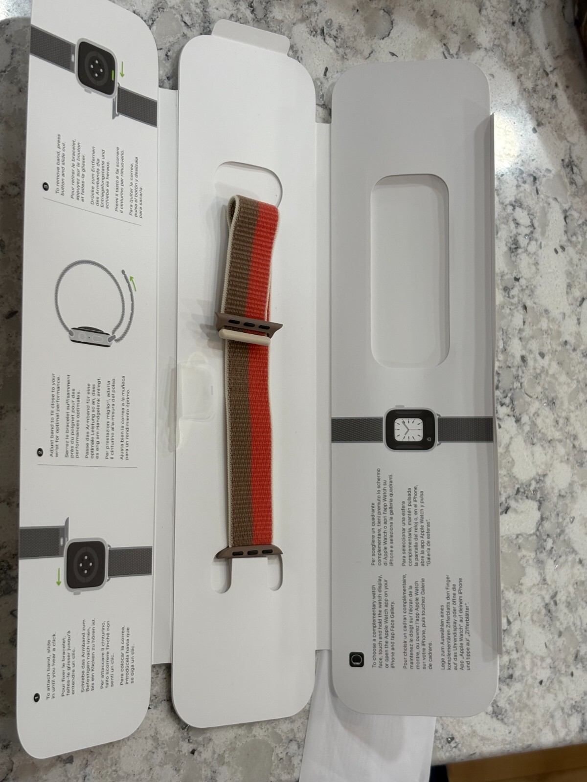 Original Apple Watch Sport Loop Band Pink Pomelo/Tan 38mm 40mm 41mm OPEN BOX