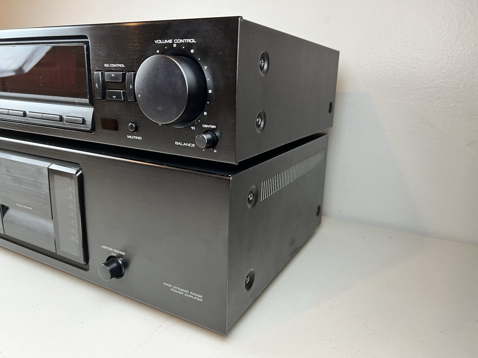 Vintage Kenwood KM-992 Stereo Power Amplifier & KC-992 Control Amplifier Tested