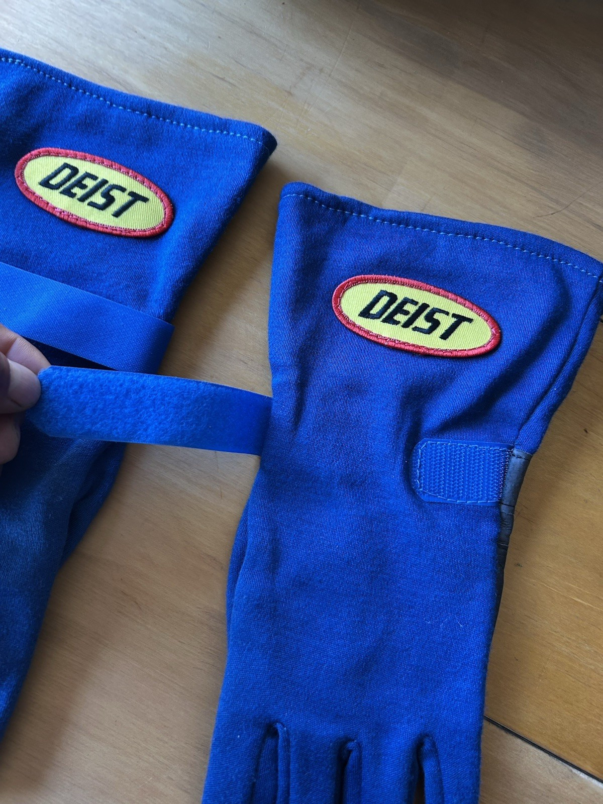 Deist Driving Gloves - SFI 3.3/5 Glove Safety Men's Large Blue