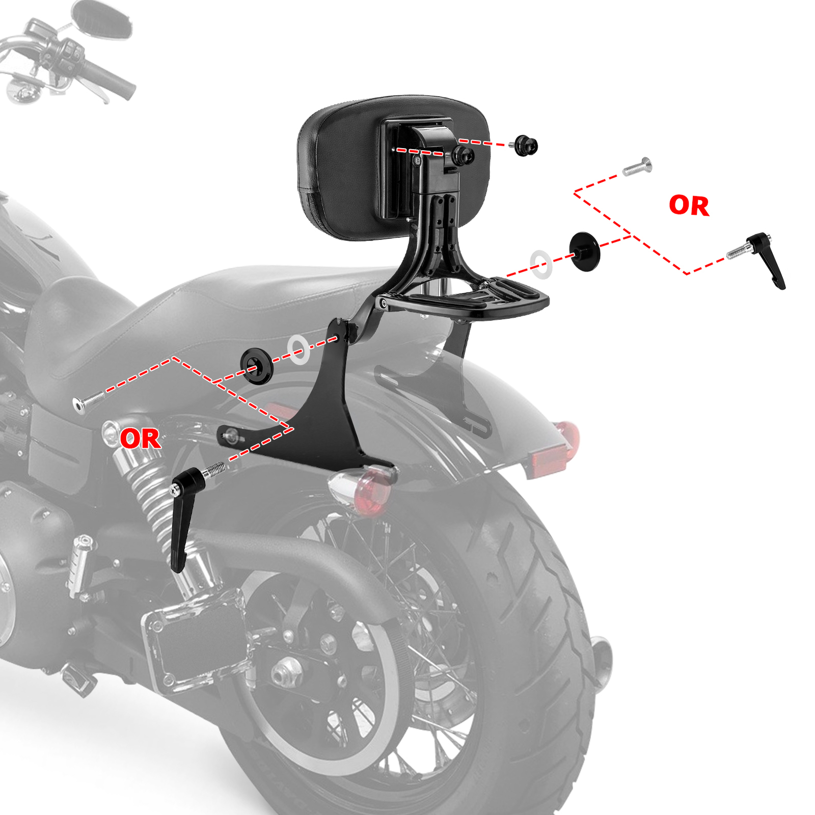 Multi-Purpose Backrest Sissy Bar For Harley Dyna Super Glide FXD FXDB Low Rider