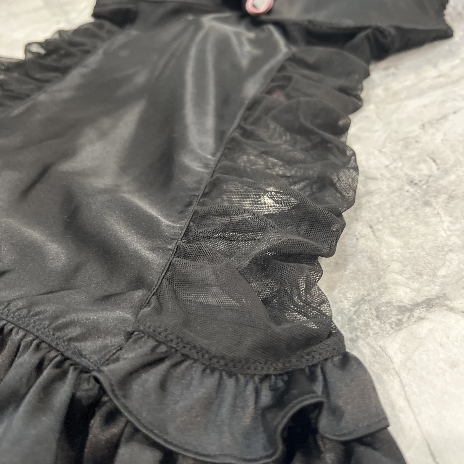 Vintage Y2K Victoria Secret Sexy Little Things Ruffle Bustier Black & Pink 36D