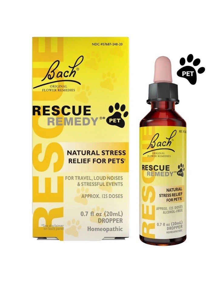 Bach RESCUE REMEDY Pet Dropper Natural Stress Relief 0.7 fl oz 20mL - Exp 09/28
