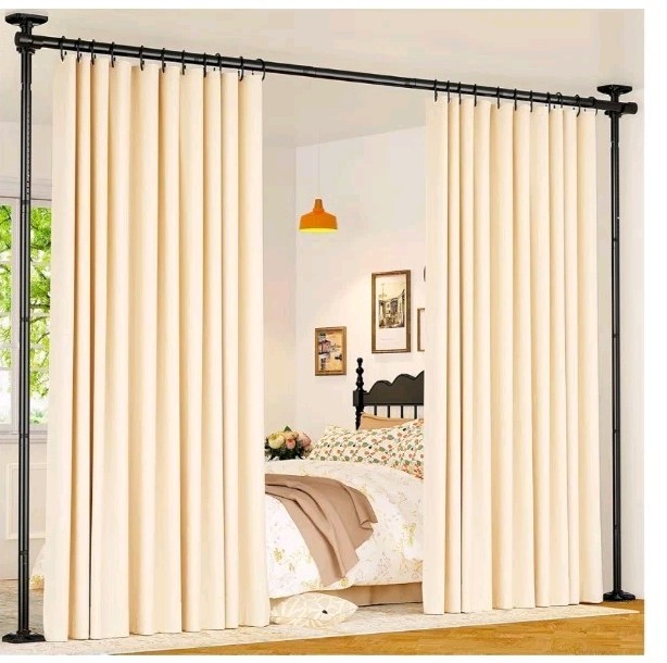 Goovilla Room Divider for Room Separation, Tension Curtain Rods No Drilling,...