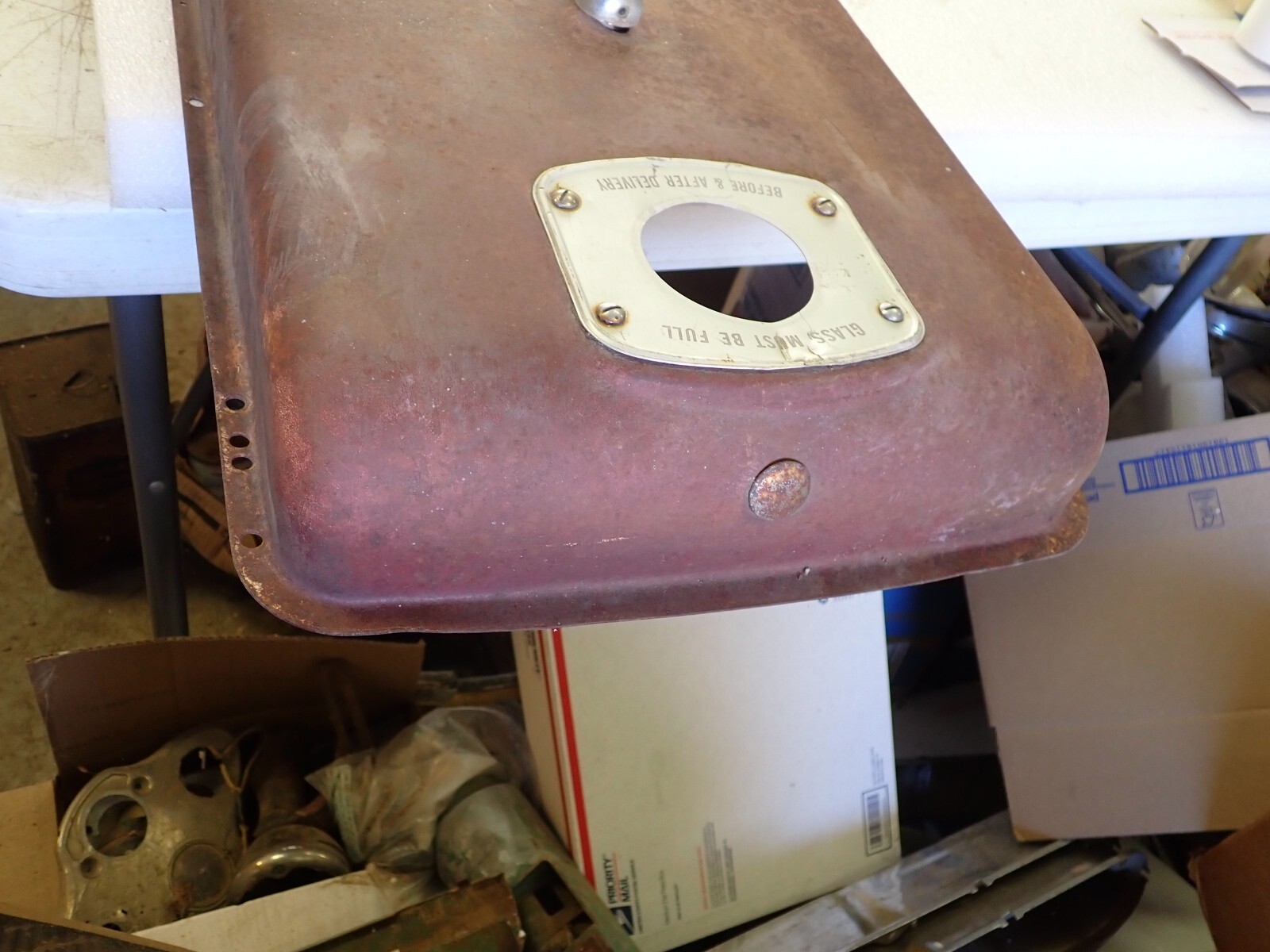 Vintage Tokeim 300 Gas Pump Side Door With Porcelain Sign