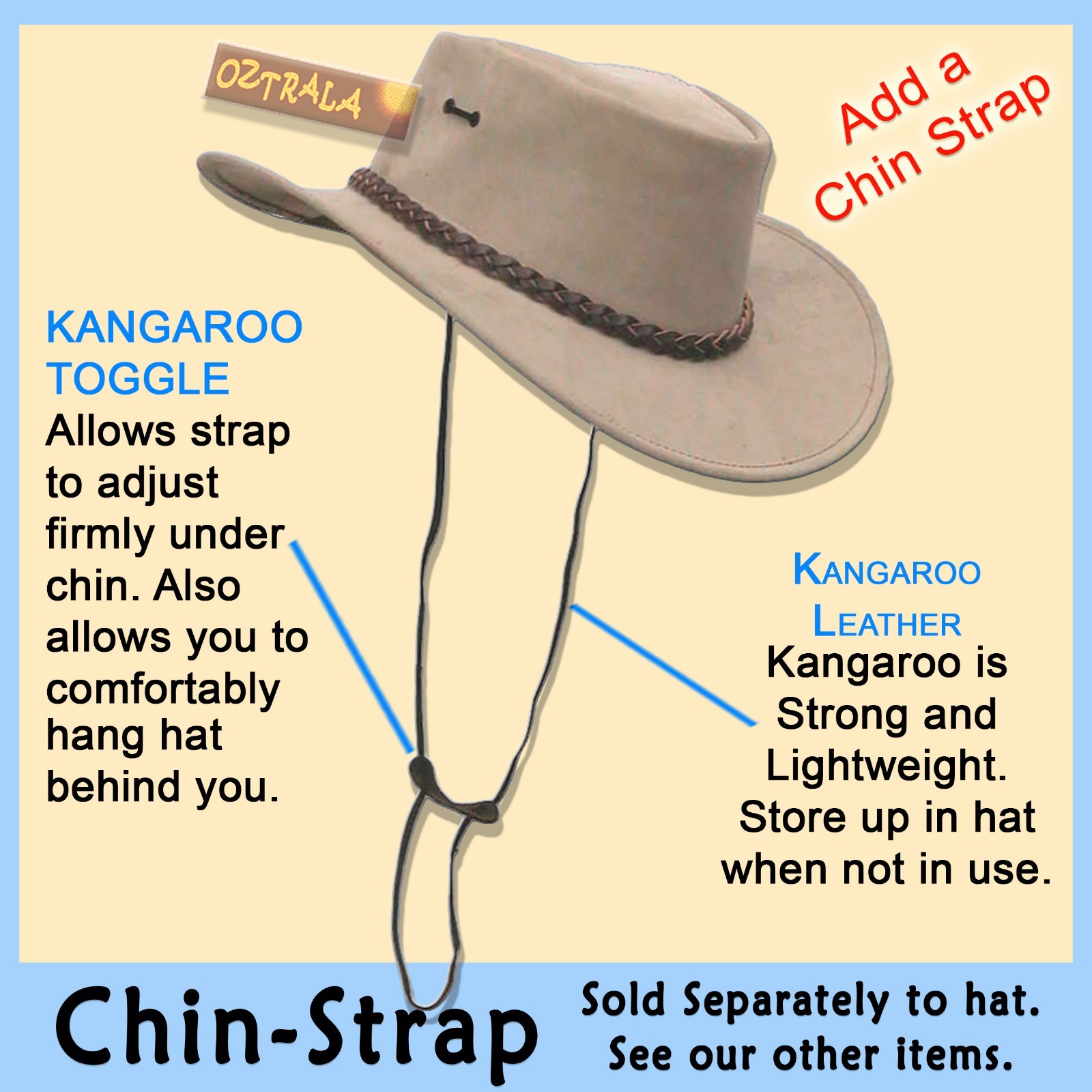 【oZtrALa】 KANGAROO Leather JACARU Hat Cowboy Outback Mens DrizaBone AUSTRALIAN ~