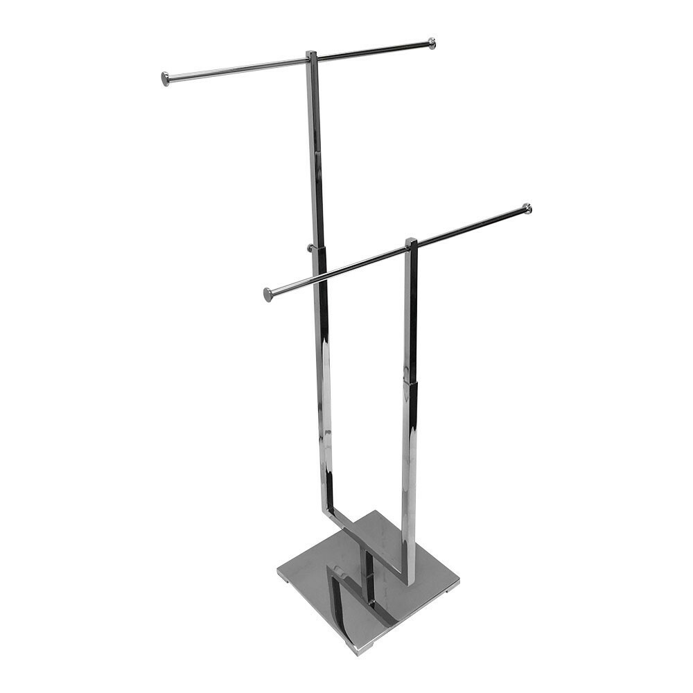 Chrome Adjustable 2 Tier Jewelry Stand Retail Store Display Fixture